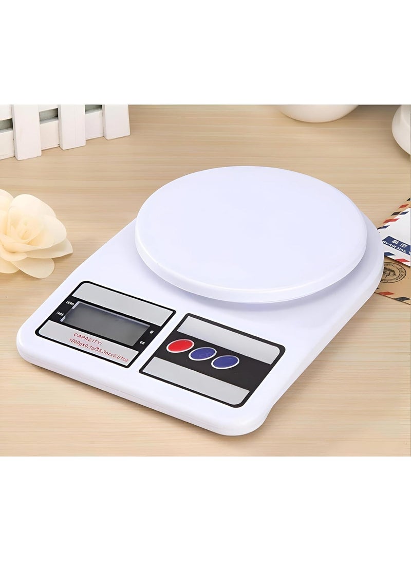 Digital Kitchen Scale Up to 10 KG White - Image 1